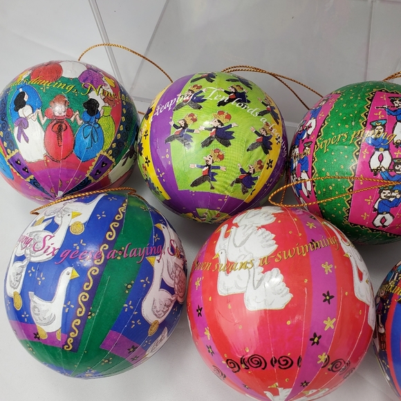 Vintage Paper Mache 12 Days of Christmas Ornaments - Picture 15 of 16